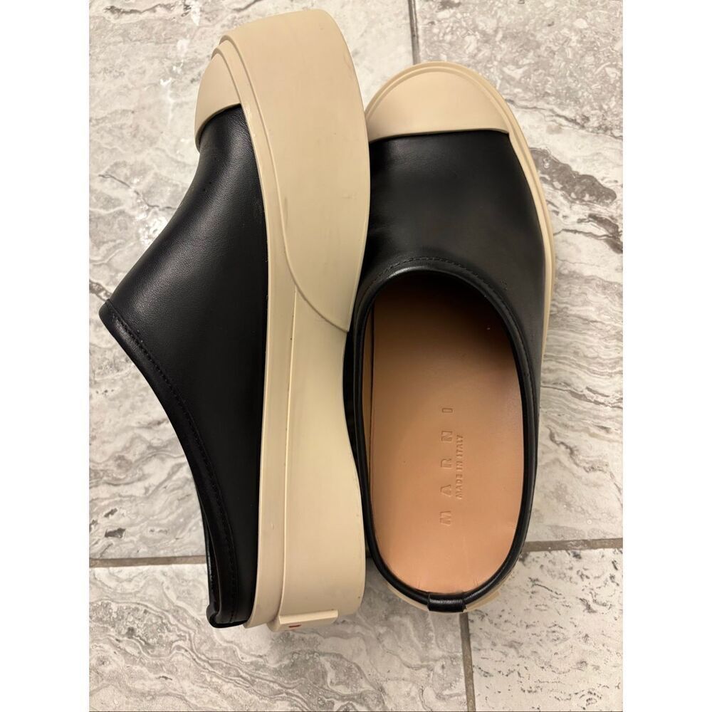 NWOB MARNI Black leather Pablo sabot, $875 Sz 38 - Picture 5 of 10